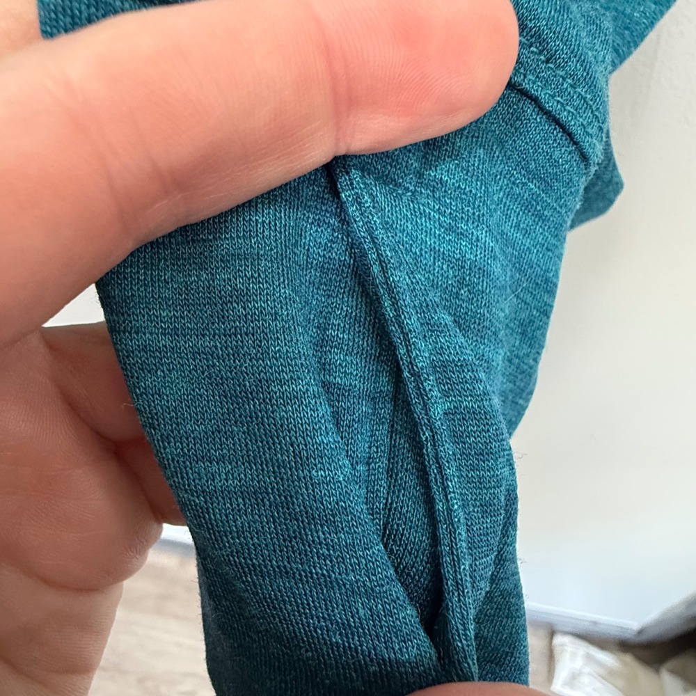Nike Running Dri-FIT Wool Blend Hoodie Teal Aqua Snap Neck 619918-483 Womens XL - Picture 3 of 7